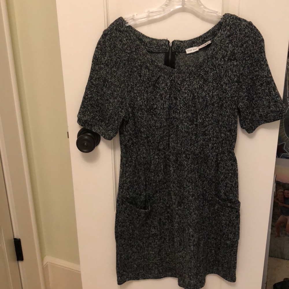 Gray sweater dress